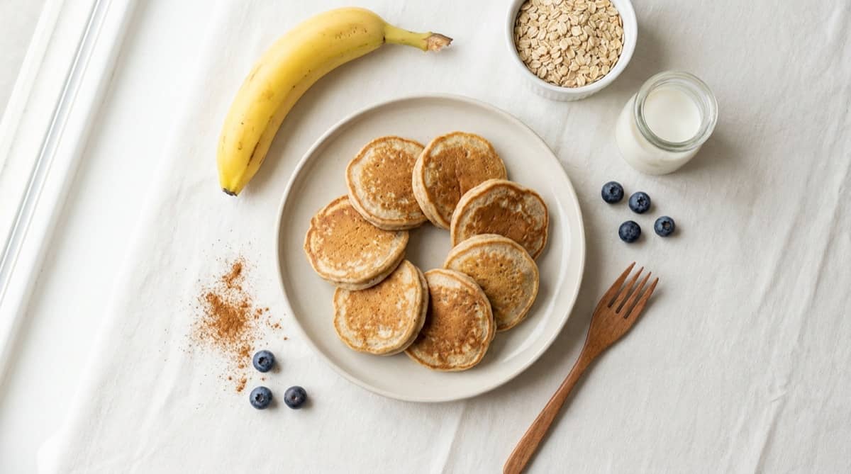 Banana Oat Toddler Pancakes