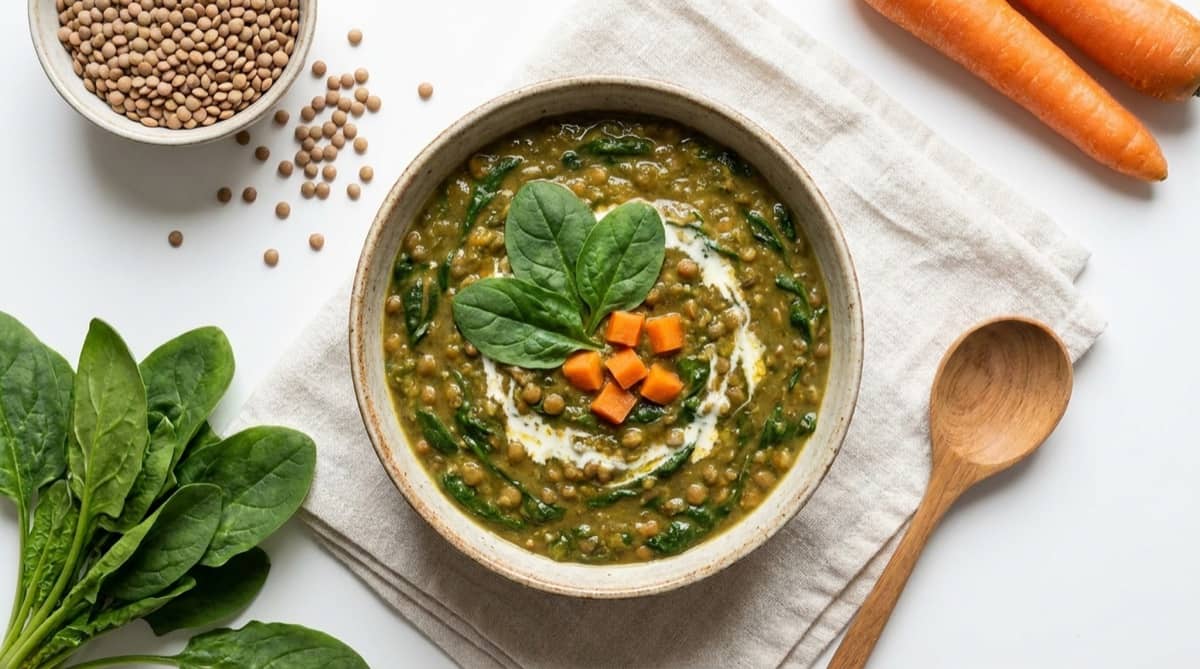 Iron-Rich Spinach & Lentil Stew